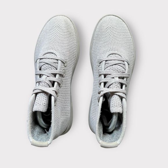 Allbirds Tree Topper Knit Sneakers 8 Nikau Limestone Grey Womens Monotone Hi Top - Picture 3 of 8